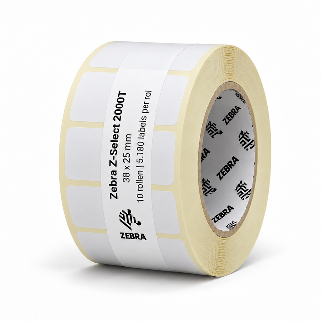 Zebra Z-Select 2000T | 38x25 mm | 10 rolls (5,180 labels per roll)