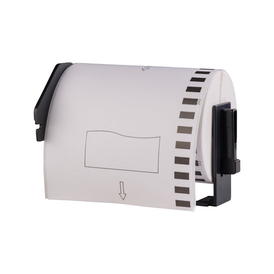 Brother DK-22243 compatible labels, 102 mm x 30,48 m, incl brother houder, permanent