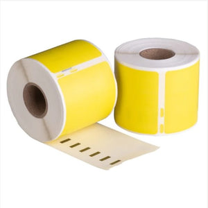 Dymo 99014 Geel compatible labels, 101 mm x 54 mm, 220 etiketten, permanent