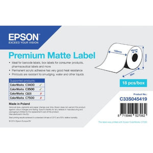 Epson Premium Matte Labelrol | 102 mm x 35 m